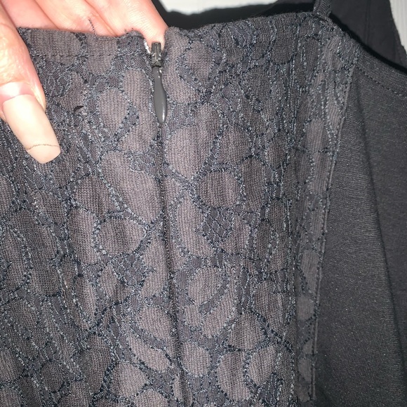 Charcoal Lace Fitted Mini Dress - Picture 3 of 5